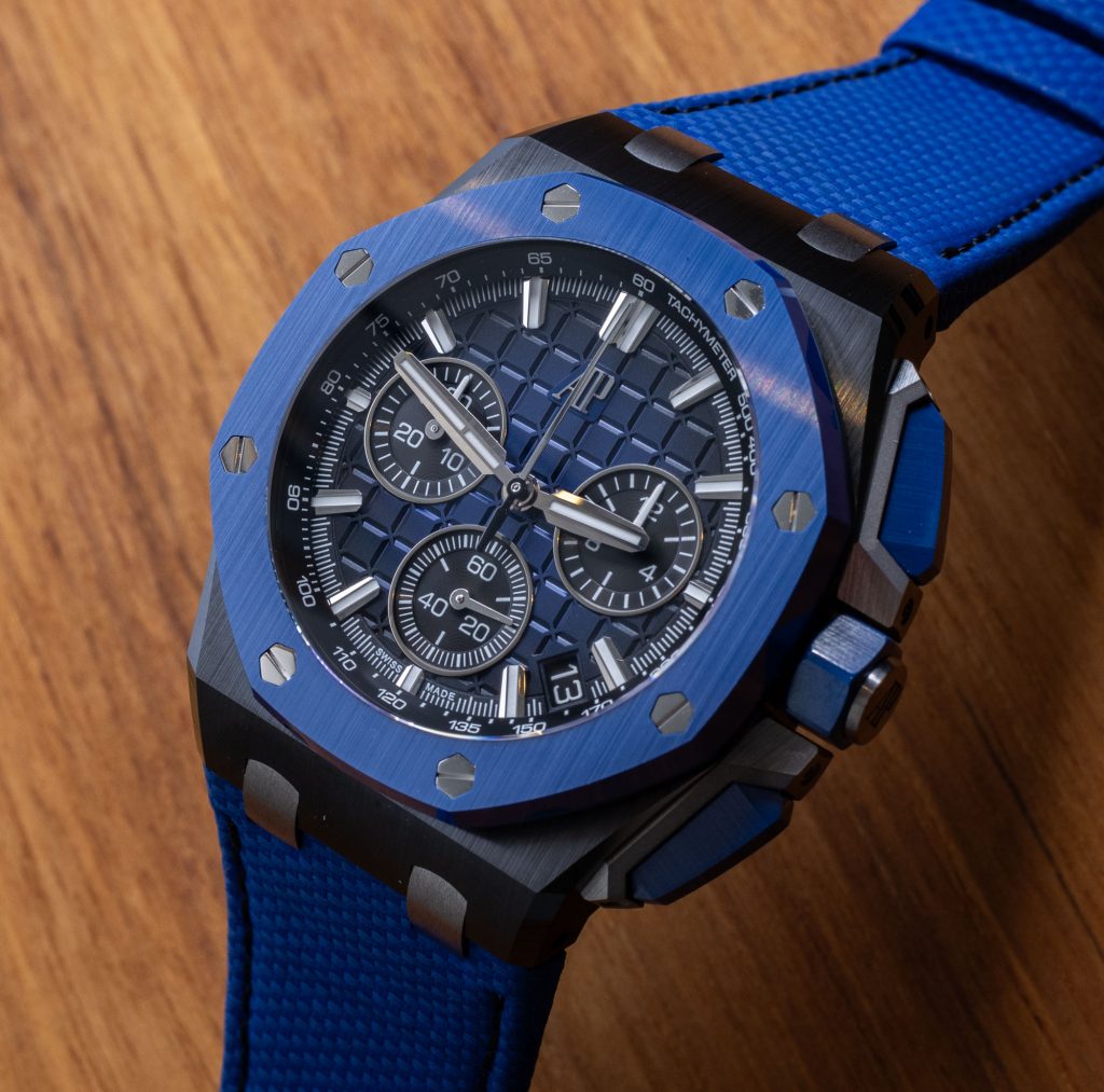 2025 Audemars Piguet Royal Oak Offshore Negro y Azul Cerámico De Lujo Replica De Reloj: un poema mecánico de las profundidades marinas y el cielo estrellado