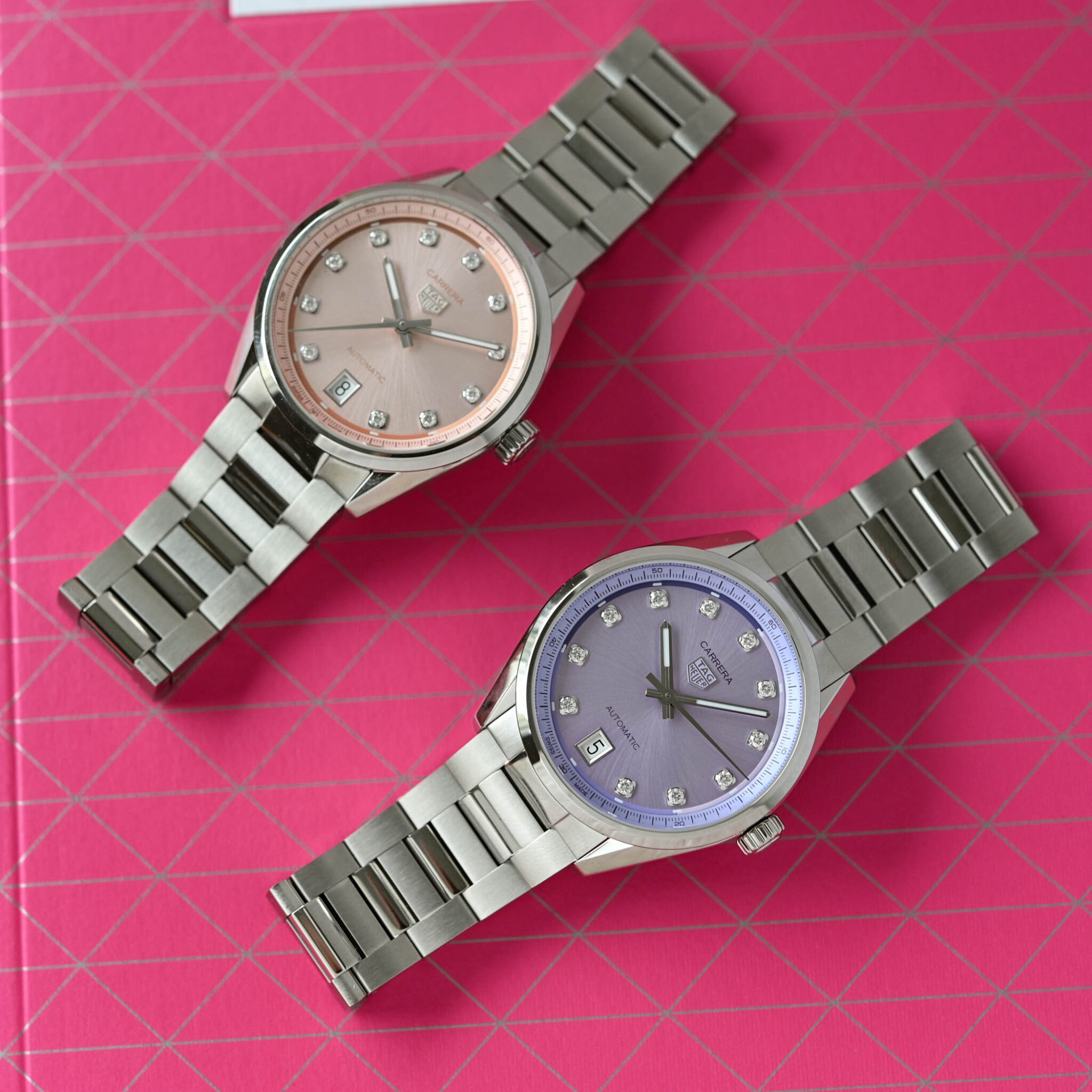 Relojes Suizos Replica TAG Heuer Carrera Date 36mm en Colores Pastel